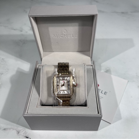Michele Deco Madison 18K Gold Diamond Watch main image 4